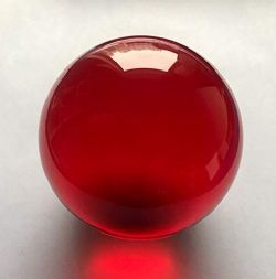 BALLE ACRYLIQUE CRYSTAL 76MM - ROUGE